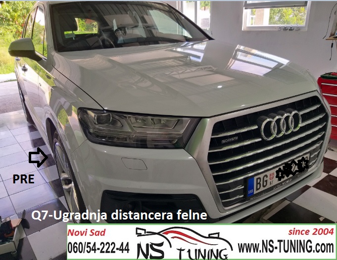 Audi q7 2017 distanceri felne 5x112 66.5 20mm produzeni srafovi ugradnja montaza novi sad ns tuning